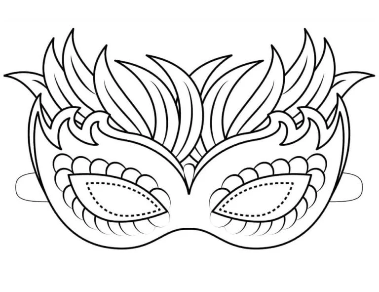 Maske boyama sayfası – yaratıcılığı geliştirir, keyifli zaman