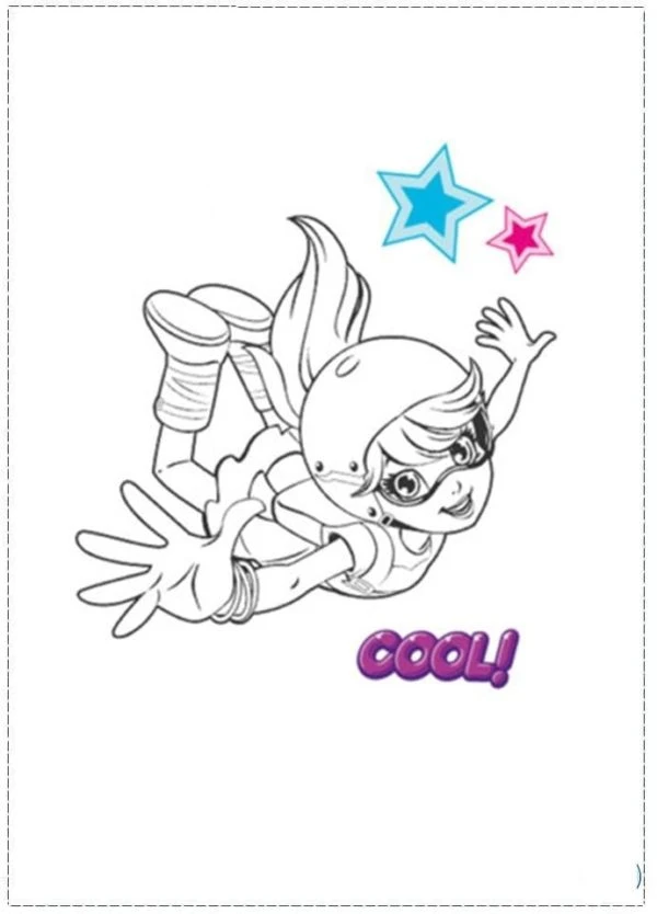 Polly Pocket boyama sayfası – çocuk aktivitesi, PDF indir