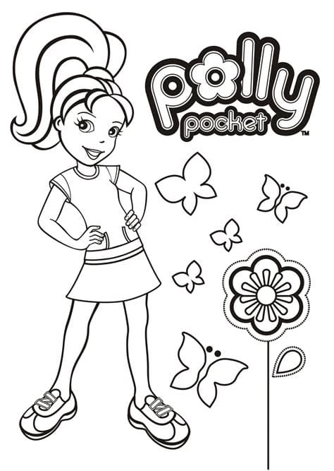 Polly Pocket boyama sayfası – ücretsiz yazdır, boyama etkinliği