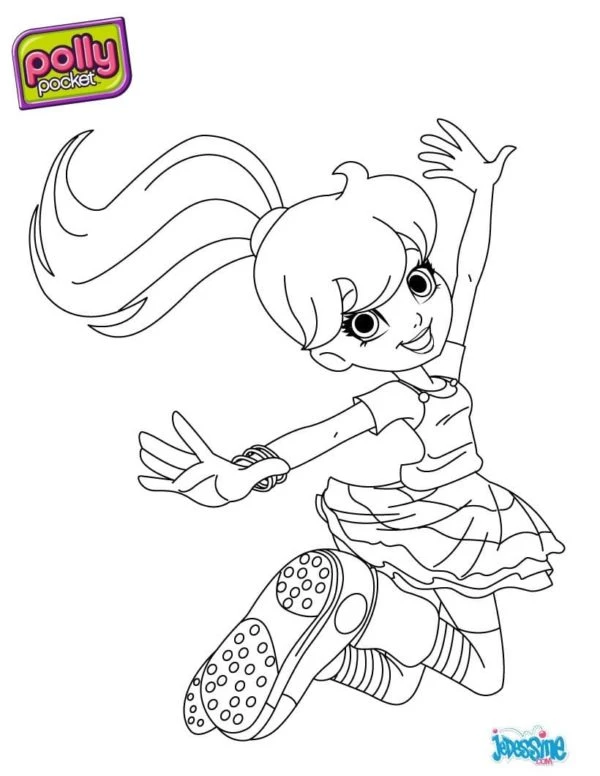 Polly Pocket boyama sayfası – okul öncesi, evde etkinlik