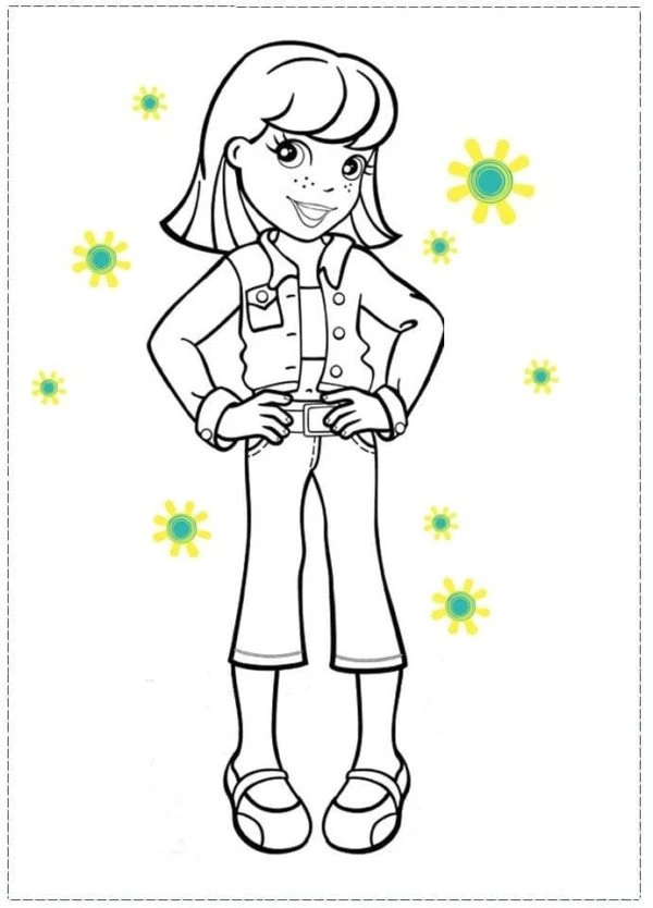 Polly Pocket boyama sayfası – yaratıcılığı geliştirir, keyifli zaman