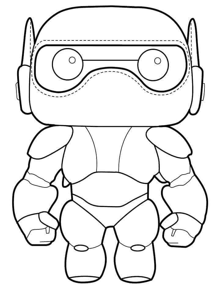 Baymax boyama sayfası – sanatsal çalışma, çocuklar için