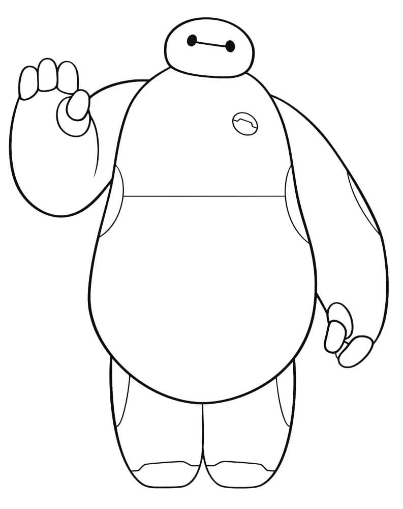 Baymax boyama sayfası – PDF indir, sevimli karakter