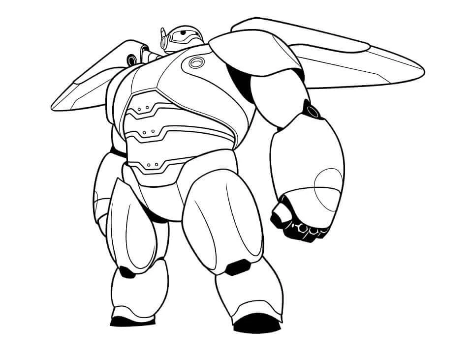 Baymax boyama sayfası – eğitici aktivite, yaratıcılık