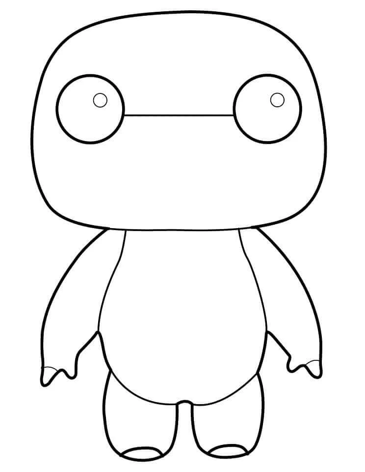 Baymax boyama sayfası – el becerilerini geliştirir, boyama çalışması