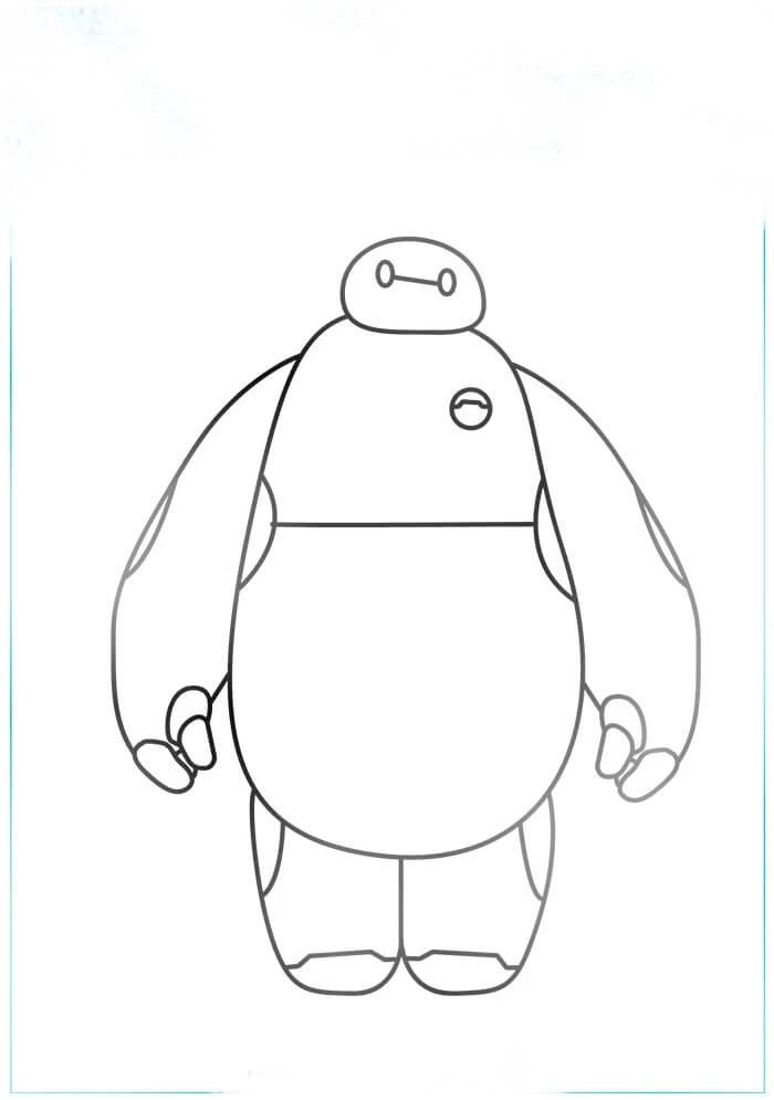 Baymax boyama sayfası – keyifli zaman, renkli çizimler