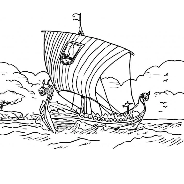 Vikingler boyama sayfası #37 – renk bilgisini öğretir, günlük etkinlik önerisi