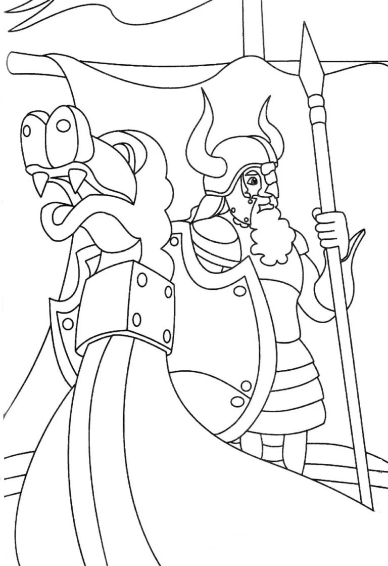 Vikingler boyama sayfası #54 – okul öncesi, evde etkinlik