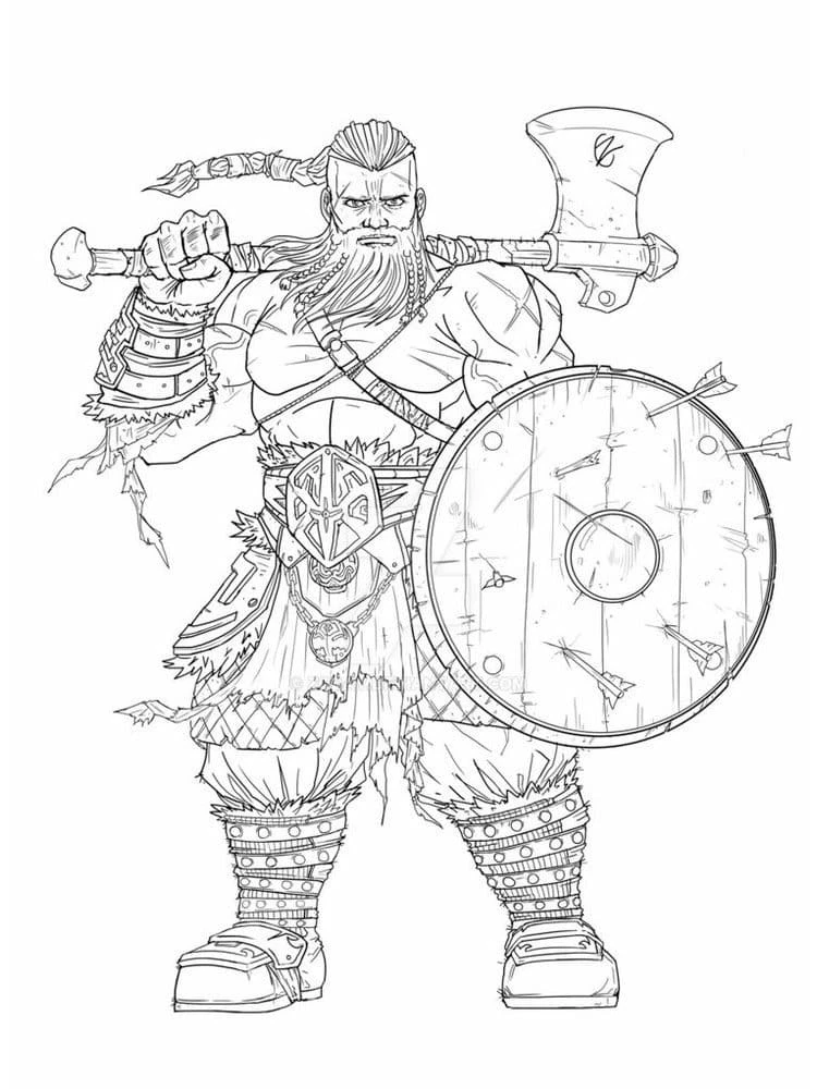 Vikingler boyama sayfası #62 – çocuk aktivitesi, ilkokul öğrencileri için