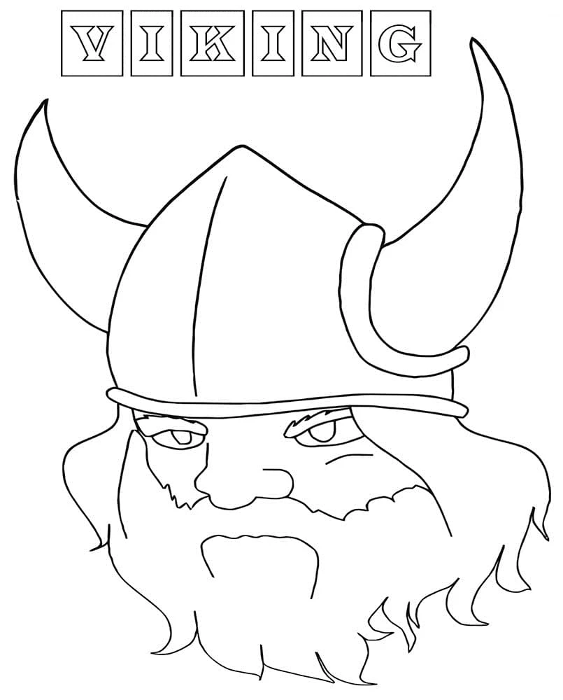 Vikingler boyama sayfası #83 – tamamen ücretsiz, çocuklar için