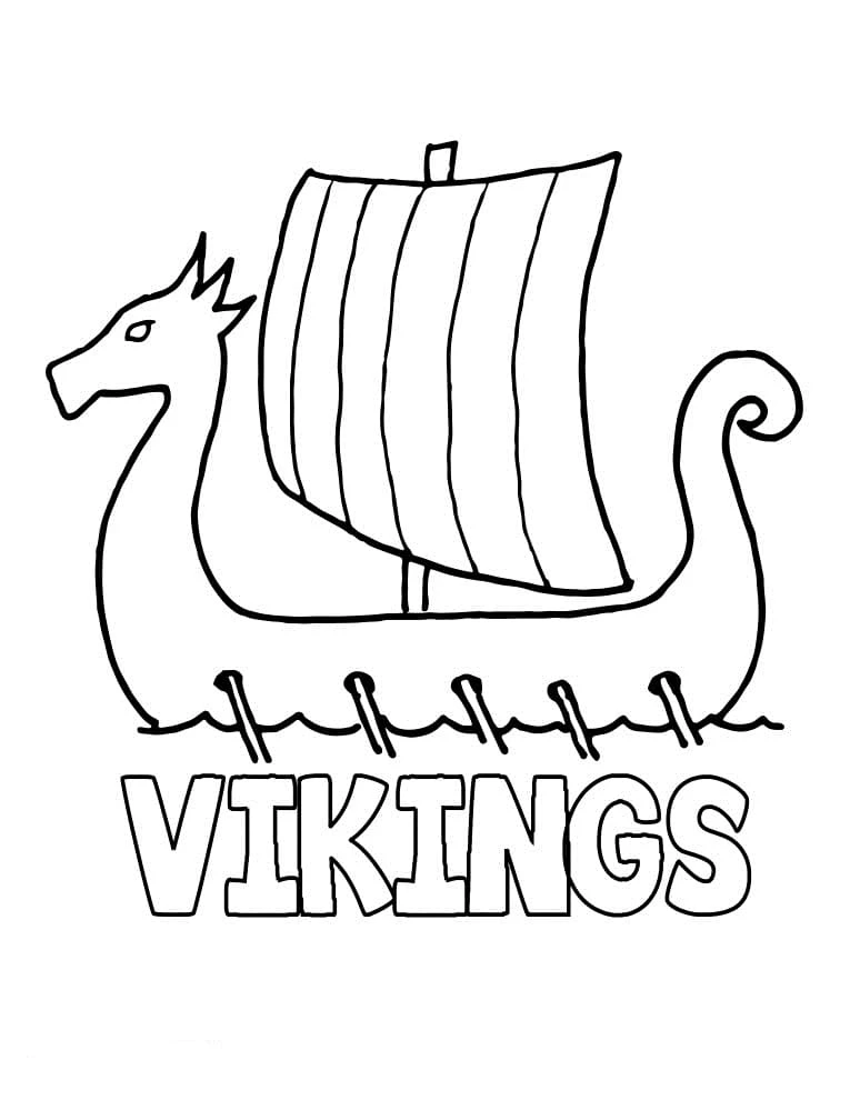 Vikingler boyama sayfası #86 – çocuklarla kaliteli zaman, yaratıcılığı geliştirir
