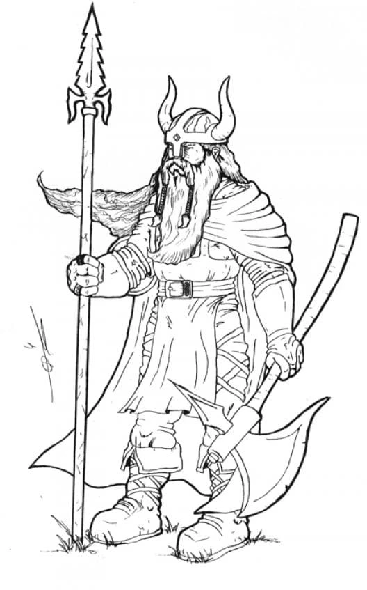 Vikingler boyama sayfası – eğitici aktivite, yaratıcılık