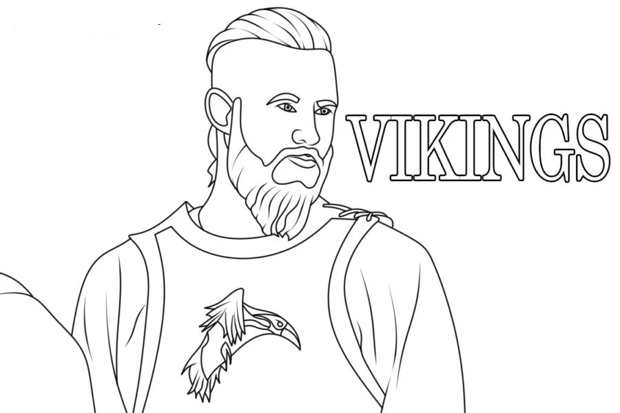 Vikingler boyama sayfası – çocuk aktivitesi, PDF indir