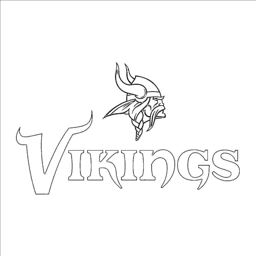 Vikingler boyama sayfası – basit çizim, kolay boyama