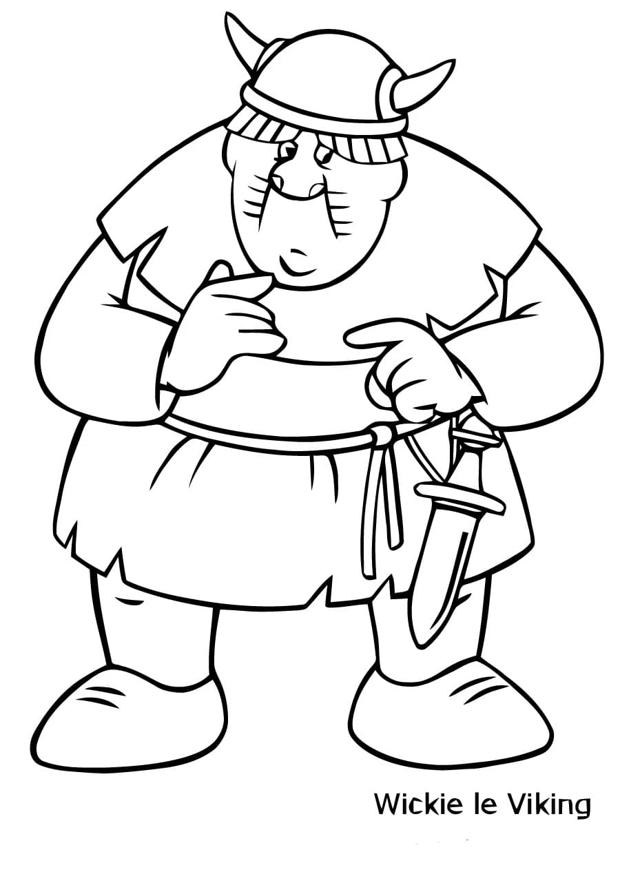 Vikingler boyama sayfası – boyama çalışması, yaratıcılığı geliştirir