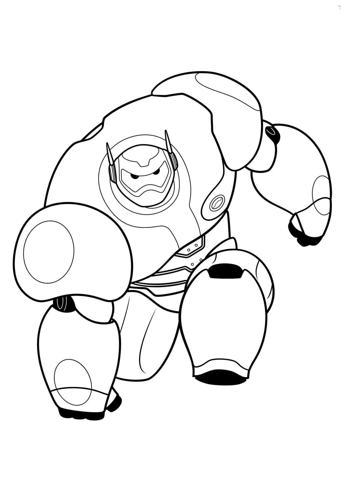 Big Hero 6 boyama sayfası – sanatsal çalışma, çocuklar için