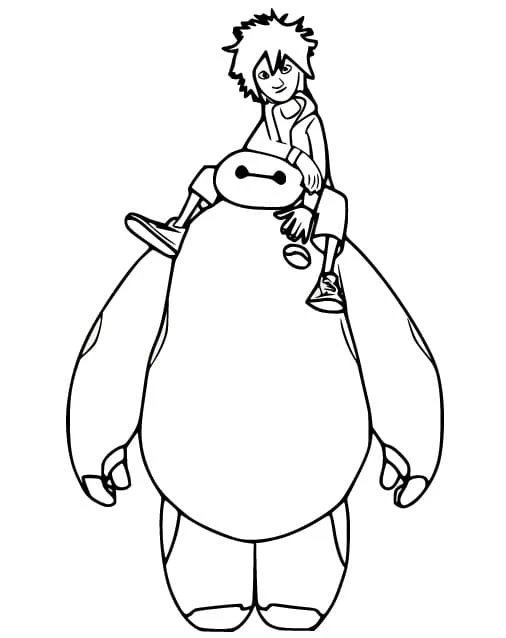 Baymax boyama sayfası – çocuk aktivitesi, PDF indir