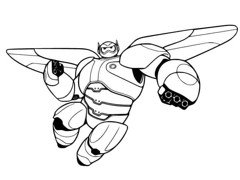 Baymax boyama sayfası – yaratıcılığı geliştirir, keyifli zaman