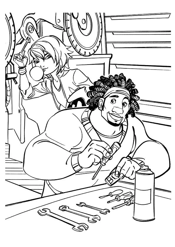 Big Hero 6 boyama sayfası – el becerilerini geliştirir, boyama çalışması