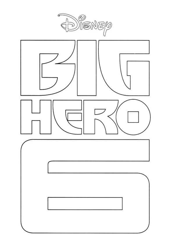 Big Hero 6 boyama sayfası – keyifli zaman, renkli çizimler