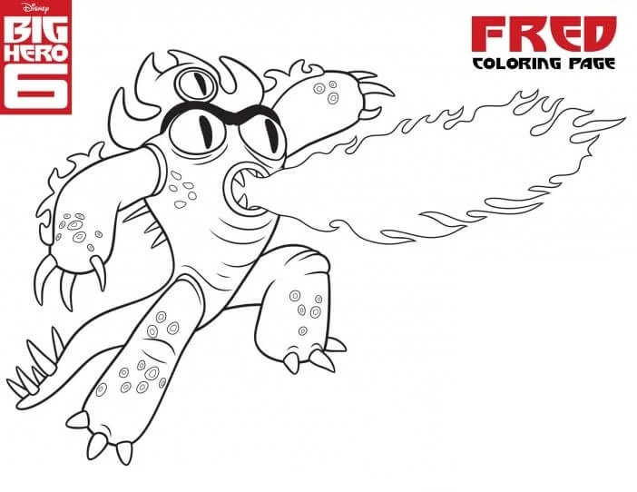 Big Hero 6 boyama sayfası – boyama çalışması, yaratıcılığı geliştirir