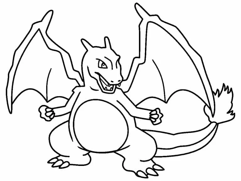 Charizard boyama sayfası #5 – eğitici aktivite, yaratıcılık