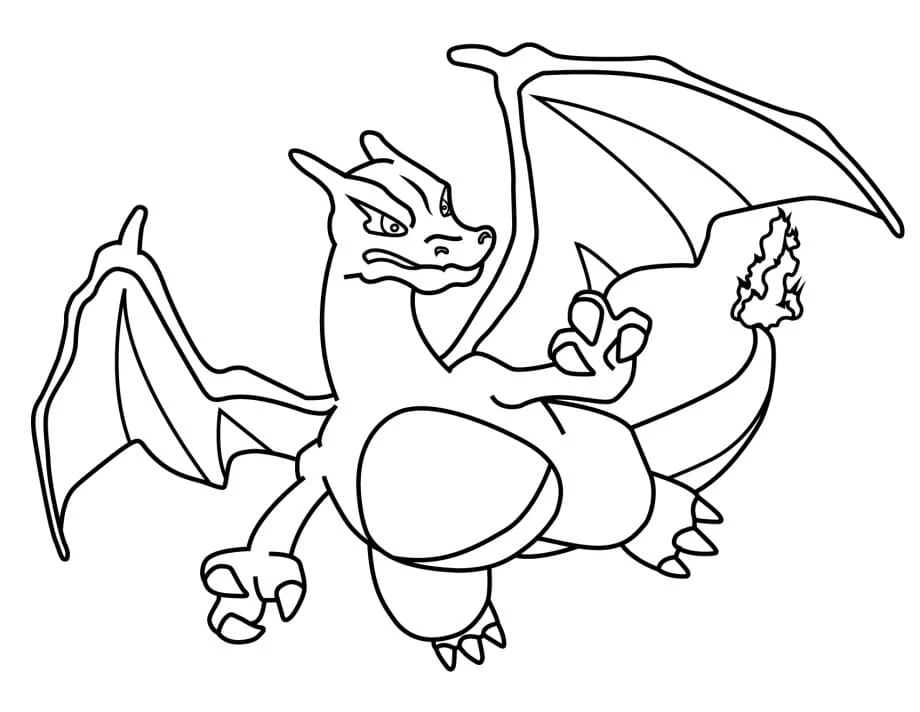 Charizard boyama sayfası #10 – sanatsal çalışma, aile ile vakit geçirme