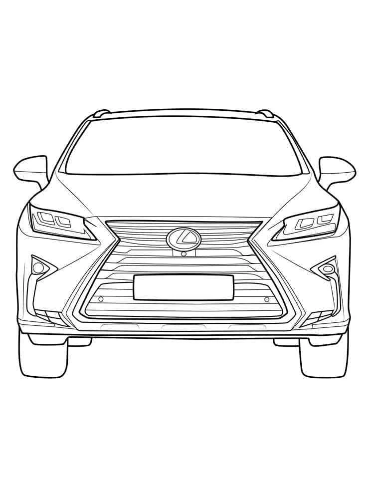 Lexus boyama sayfası #3 – motor becerileri destekler, mürekkep tasarrufu sağlar