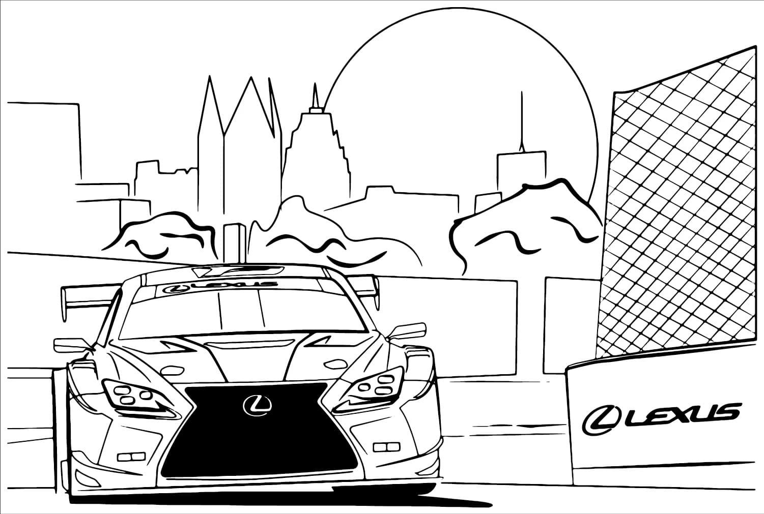 Lexus boyama sayfası – el becerilerini geliştirir, boyama çalışması