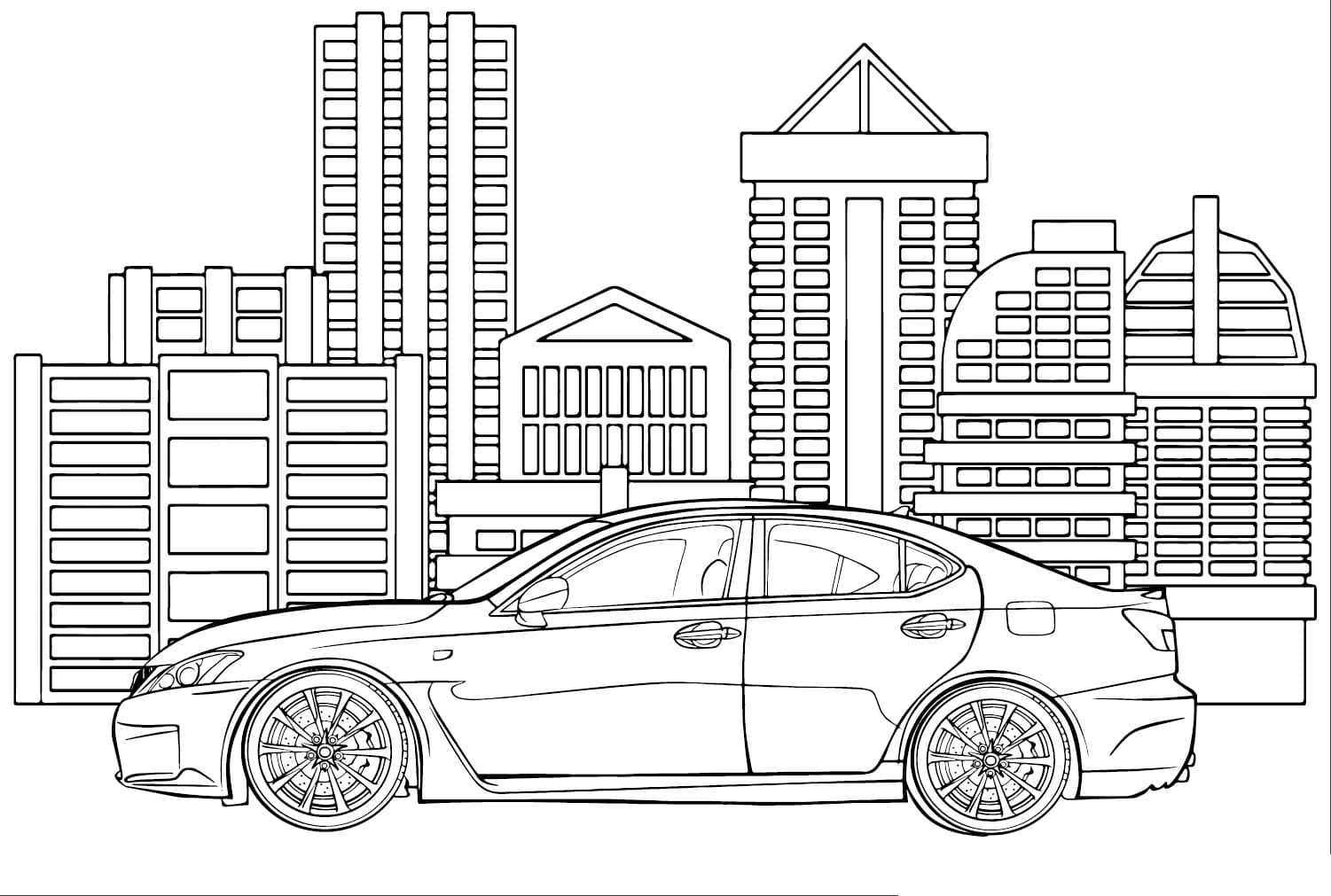 Lexus boyama sayfası – keyifli zaman, renkli çizimler