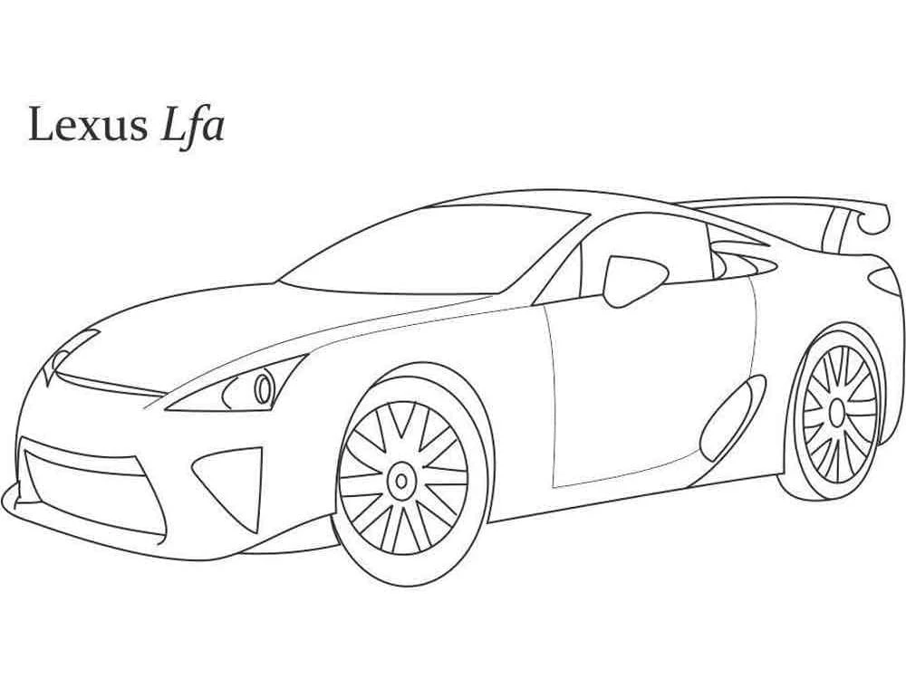 Lexus boyama sayfası – çocuk aktivitesi, PDF indir