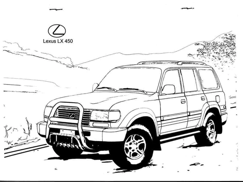 Lexus boyama sayfası – boyama çalışması, yaratıcılığı geliştirir