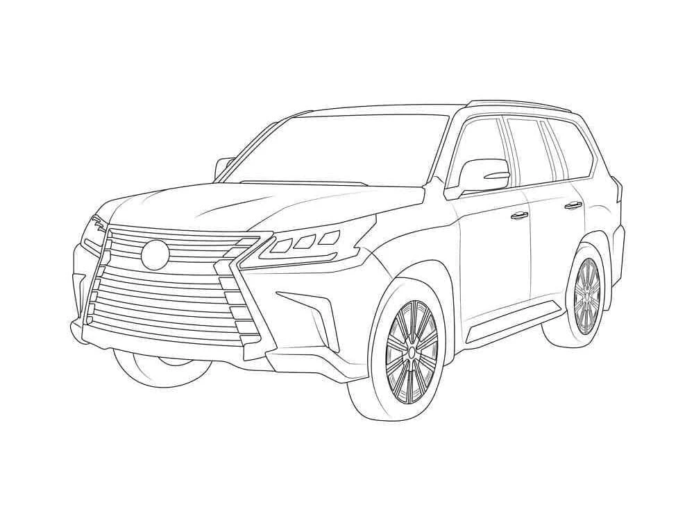 Lexus boyama sayfası – eğlenceli etkinlik, el becerilerini geliştirir