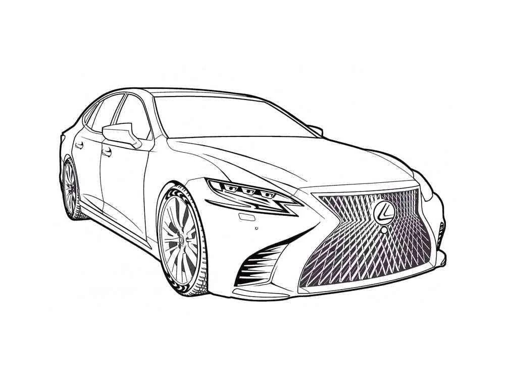 Lexus boyama sayfası – sevimli karakter, sanatsal çalışma