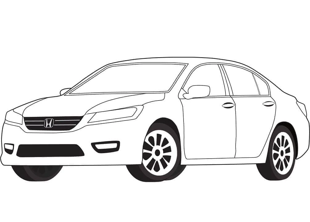 Honda boyama sayfası – el becerilerini geliştirir, boyama çalışması