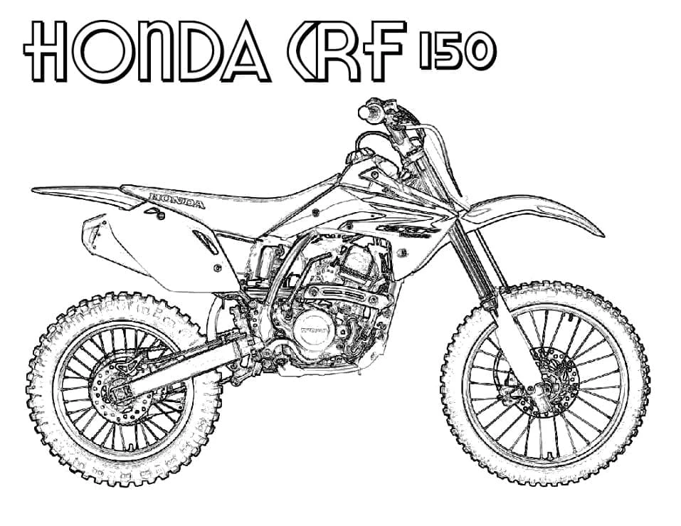 Honda boyama sayfası – renkli çizimler, okul öncesi