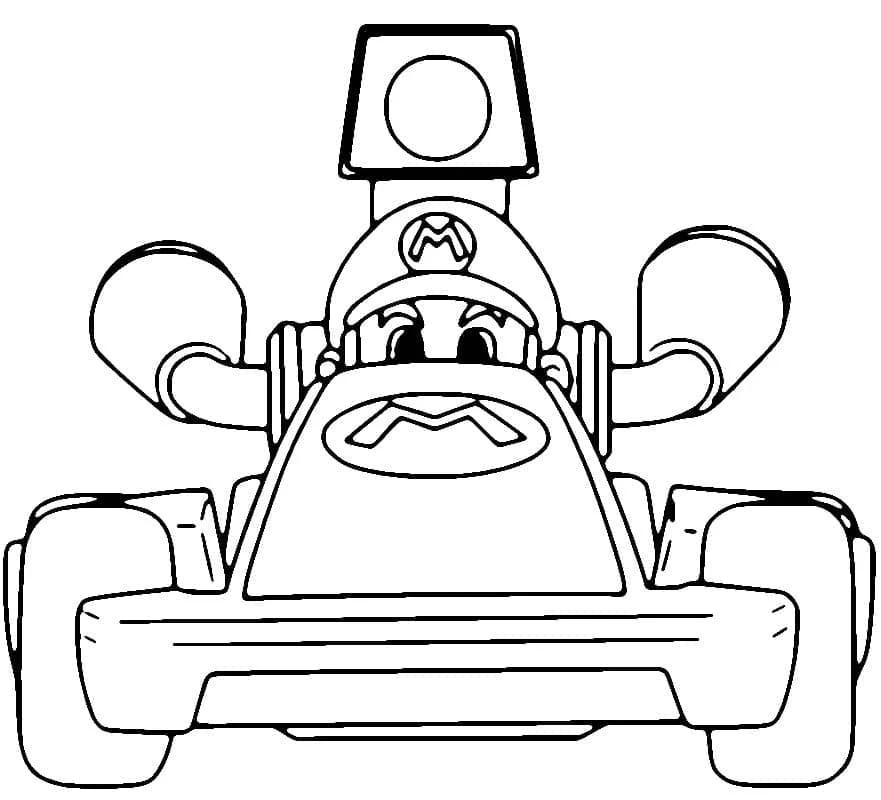 Mario Kart boyama sayfası #17 – okul öncesi, evde etkinlik