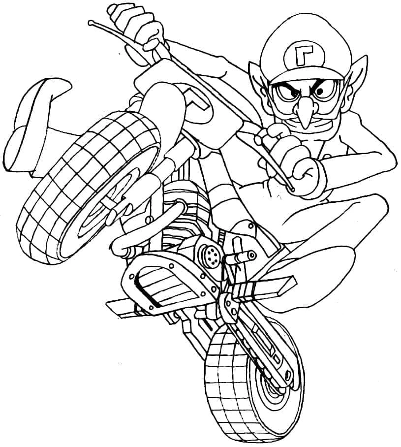 Mario Kart boyama sayfası – sanatsal çalışma, çocuklar için