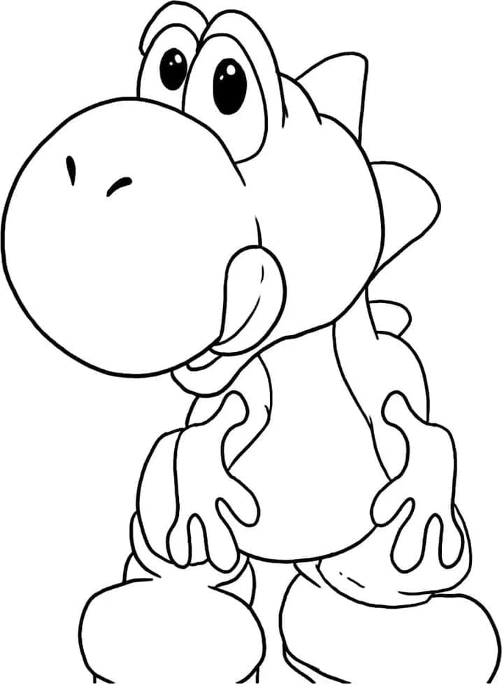Yoshi boyama sayfası – PDF indir, sevimli karakter