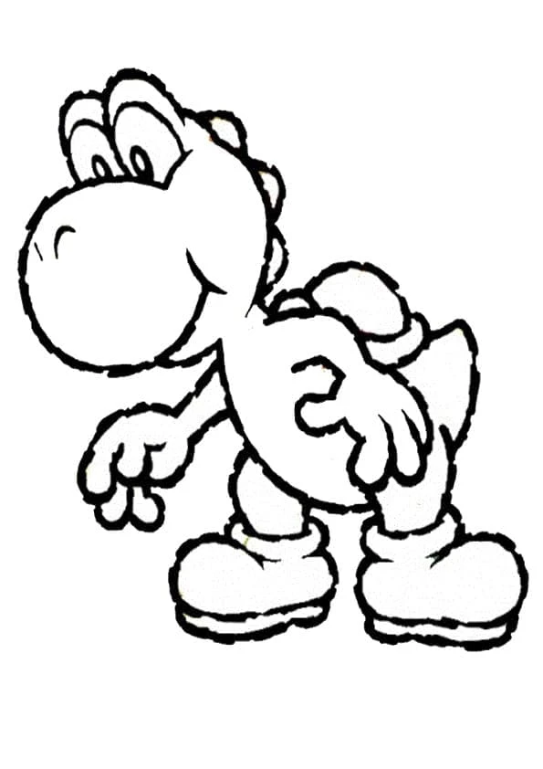 Yoshi boyama sayfası – kolay boyama, eğitici aktivite