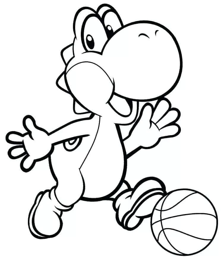 Yoshi boyama sayfası – yaratıcılığı geliştirir, keyifli zaman
