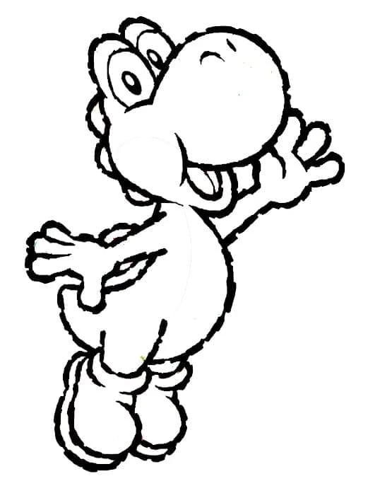 Yoshi boyama sayfası – eğitici aktivite, yaratıcılık