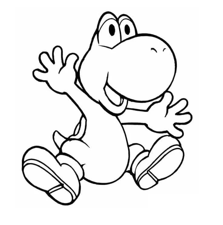 Yoshi boyama sayfası – yaratıcılığı geliştirir, keyifli zaman