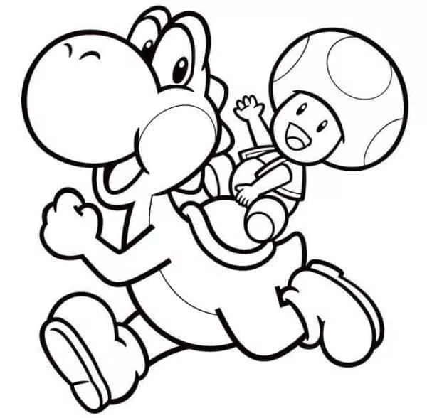 Yoshi boyama sayfası – yaratıcılık, eğlenceli etkinlik
