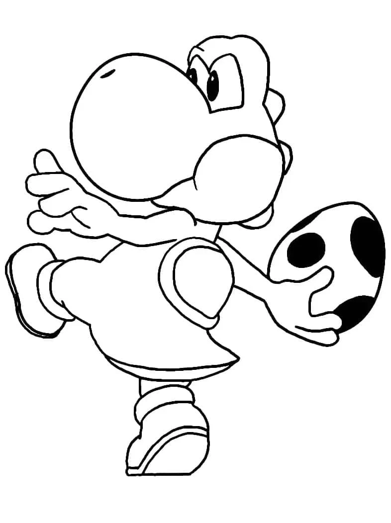 Yoshi boyama sayfası – PDF indir, sevimli karakter