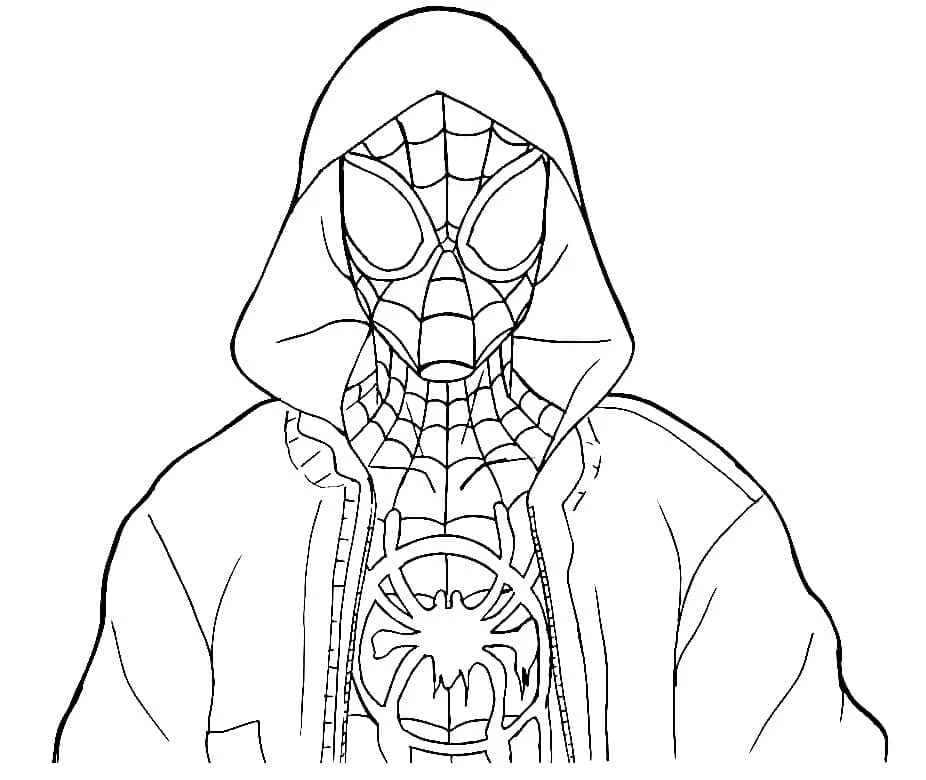 Miles Morales boyama sayfası – eğlenceli etkinlik, el becerilerini geliştirir