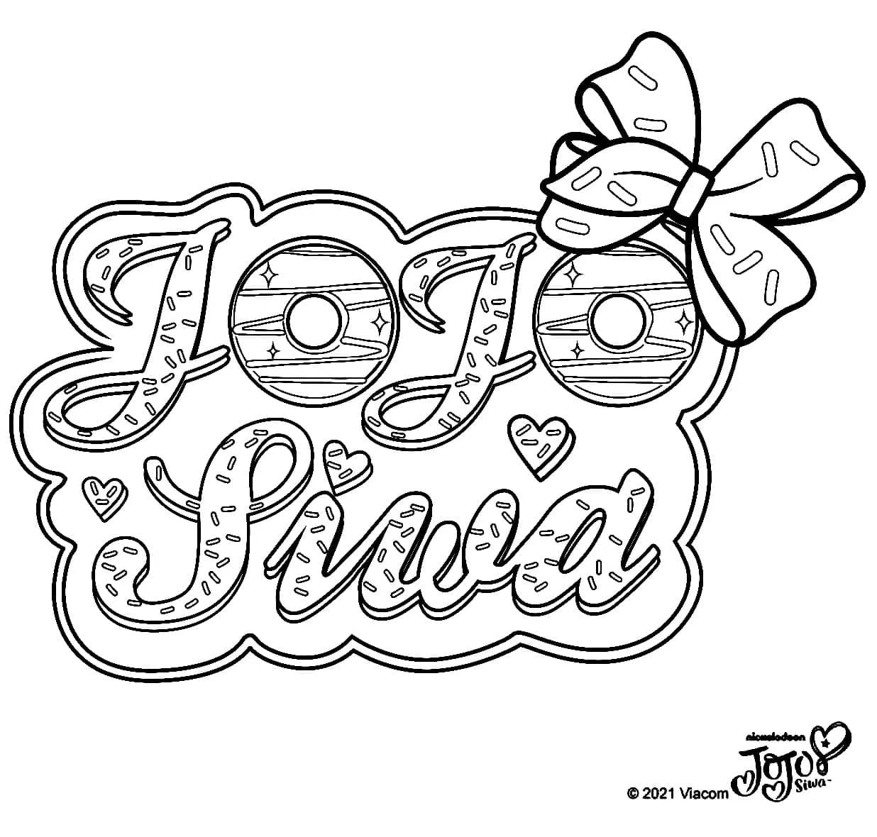 JoJo Siwa boyama sayfası #16 – motor becerileri destekler, mürekkep tasarrufu sağlar