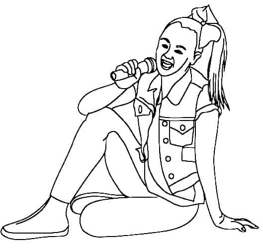 JoJo Siwa boyama sayfası – kolay boyama, eğitici aktivite