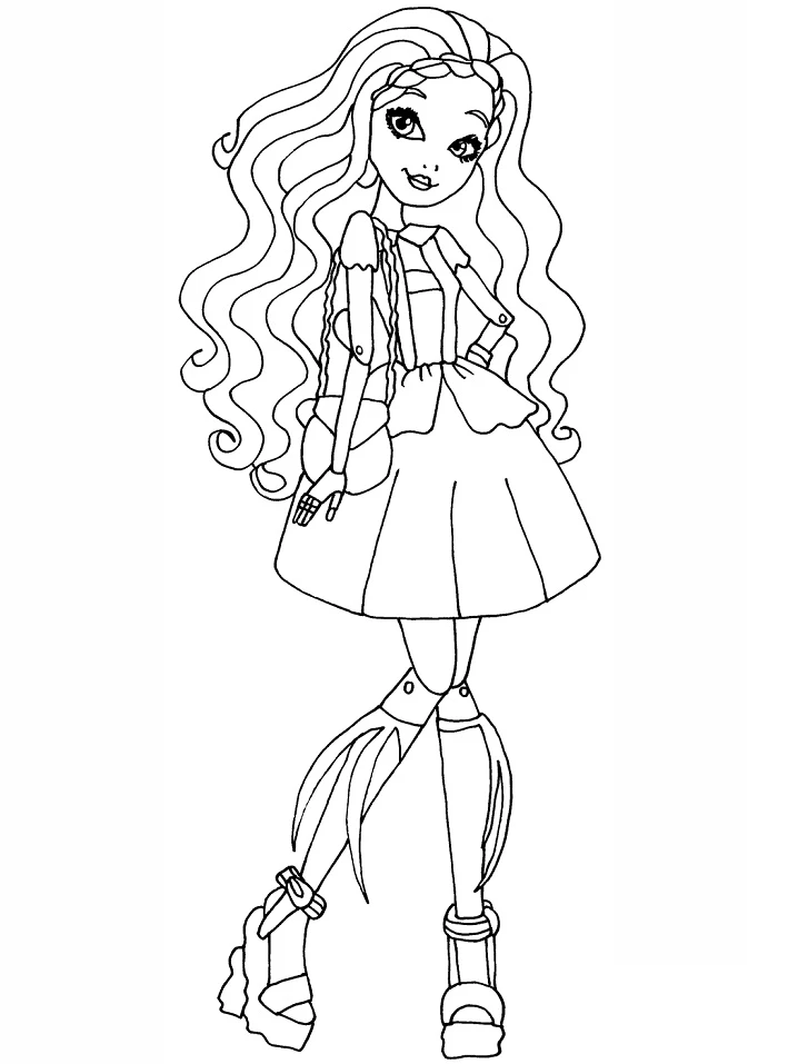 Ever After High boyama sayfası – boyama çalışması, yaratıcılığı geliştirir