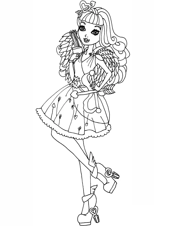 Ever After High boyama sayfası – çocuklar için, çizgi film temalı